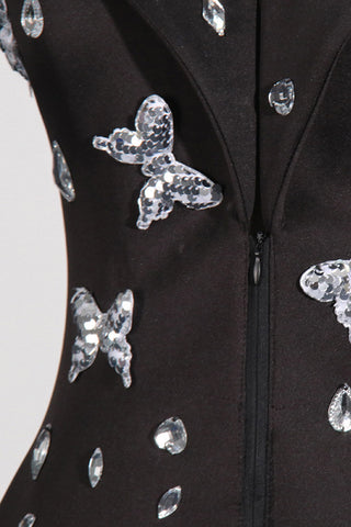 WAIST SLIMMING BUTTERFLY SEQUIN BLAZER