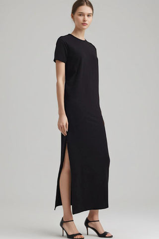 T-SHIRT MAXI SLIT DRESS