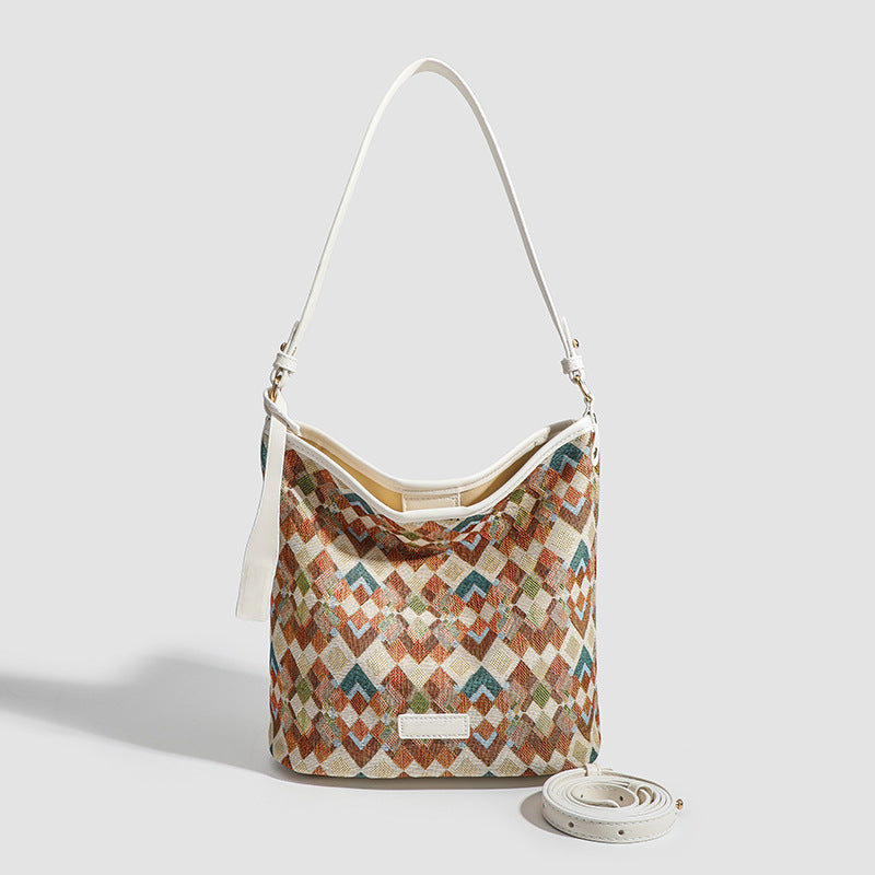 Sac seau à texture avancée de grande capacité pour bureau de conception d'intérêt spécial Sac à bandoulière 