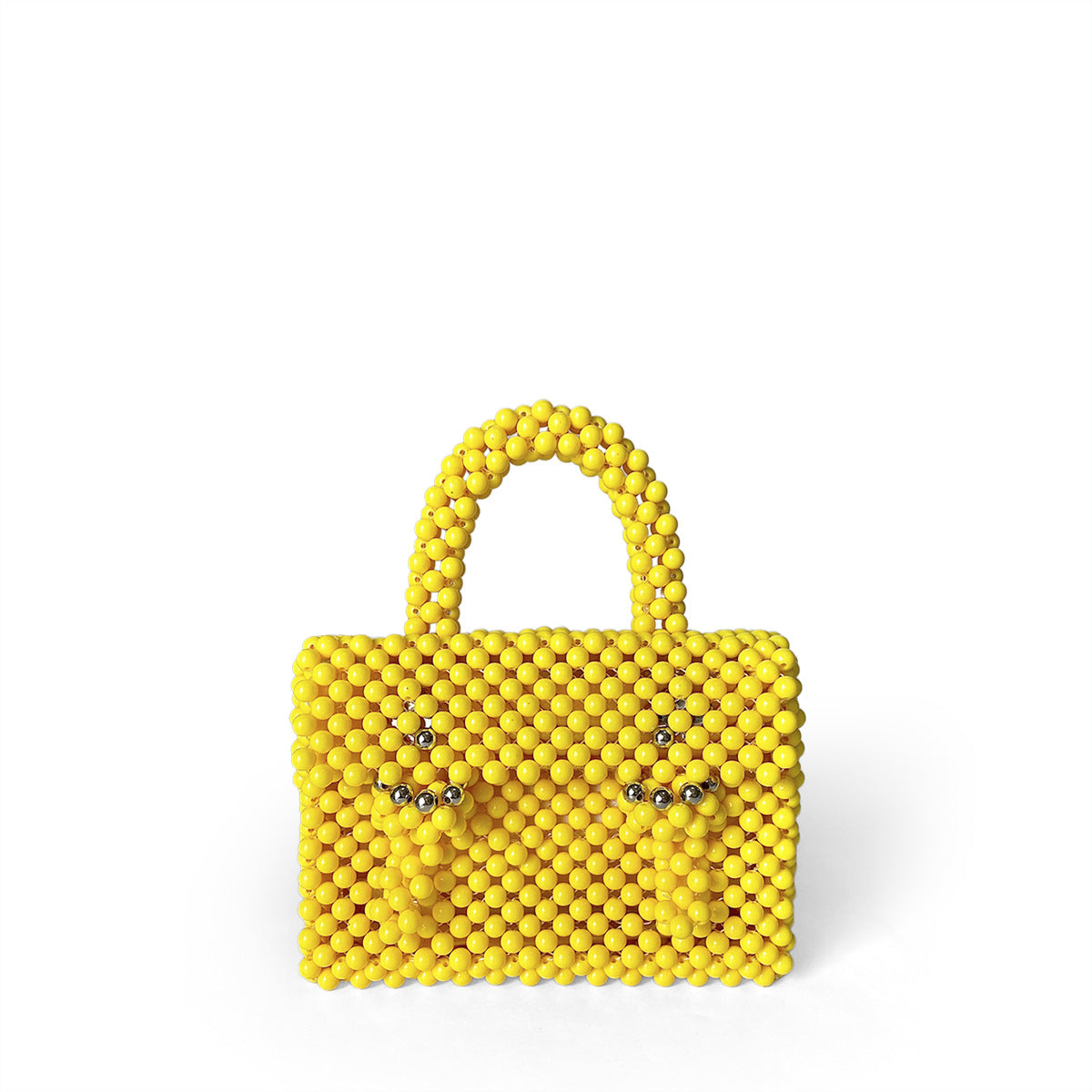Mallette perlée faite à la main Superbe sac carré Sac à bandoulière décontracté Sac à bandoulière portable 