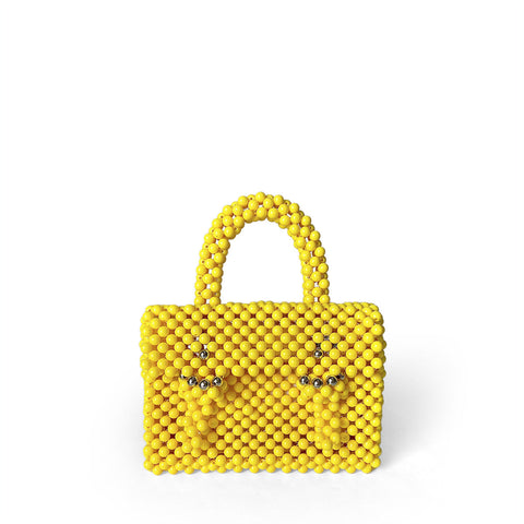 Mallette perlée faite à la main Superbe sac carré Sac à bandoulière décontracté Sac à bandoulière portable 
