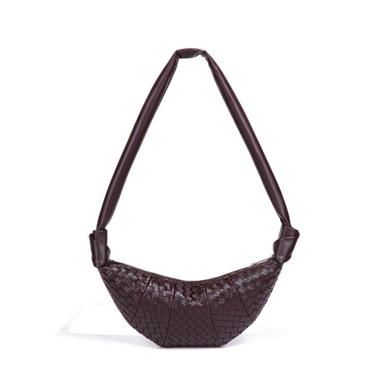 Sacs à bandoulière Croissant Sac à boulettes en cuir souple Sac à bandoulière Baguette Sac sous le bras 