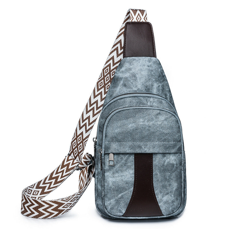 Brust Casual Messenger Retro Weiches Leder Schultertasche Rucksack 