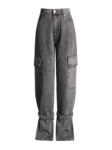 High Waist Wide Leg Work Jeans