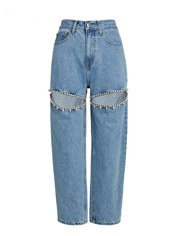 The Raina High-Waisted Denim Pants