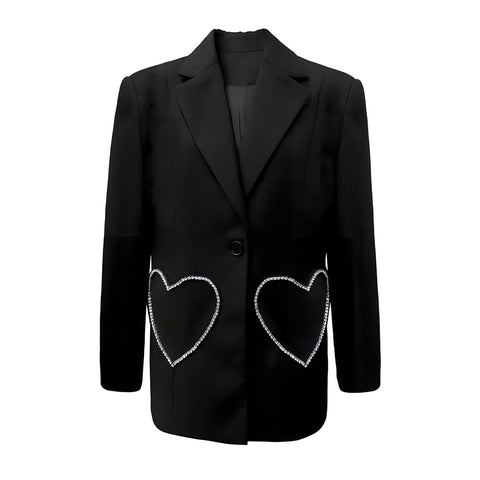 Der Heartthrob – Langärmliger Blazer mit Pailletten