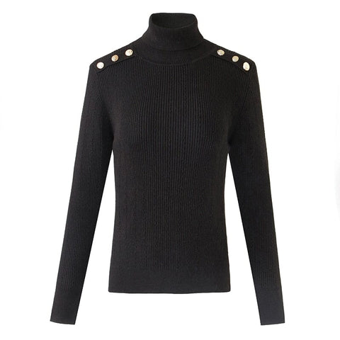 The Leighton Long Sleeve Knitted Turtleneck - Multiple Colors