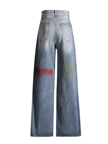 The Pastel High-Waisted Distressed Denim Pants