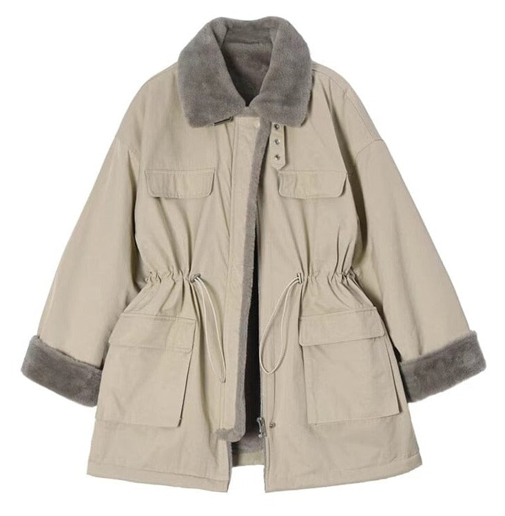 The Gwen Long Sleeve Pleated Winter Coat