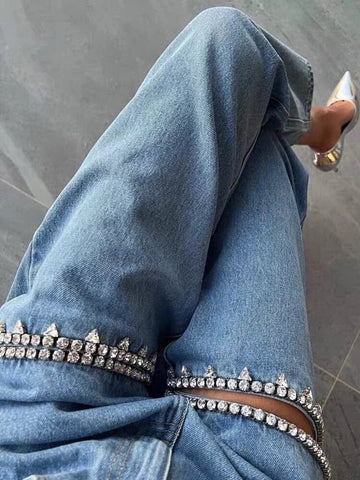 The Raina High-Waisted Denim Pants