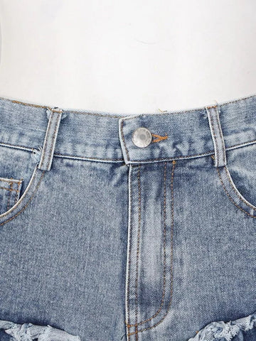 The Parade High Waist Denim Shorts