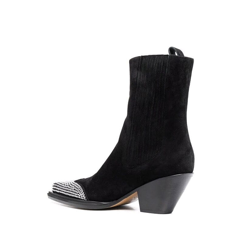 The Austin Rhinestone Studded Ankle Boots - Multiple Colors