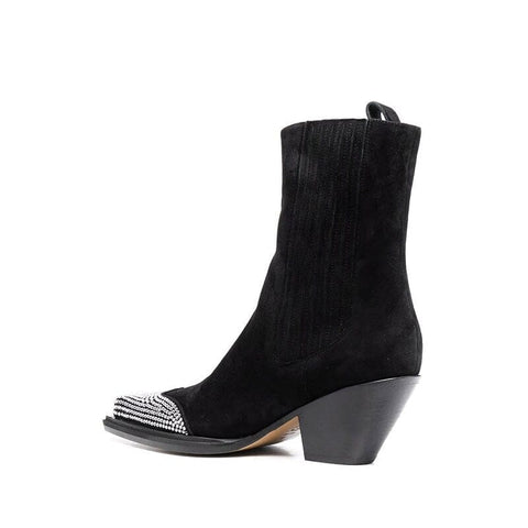 The Austin Rhinestone Studded Ankle Boots - Multiple Colors