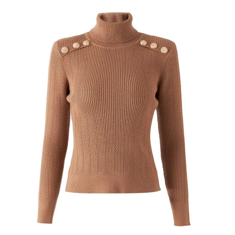 The Leighton Long Sleeve Knitted Turtleneck - Multiple Colors