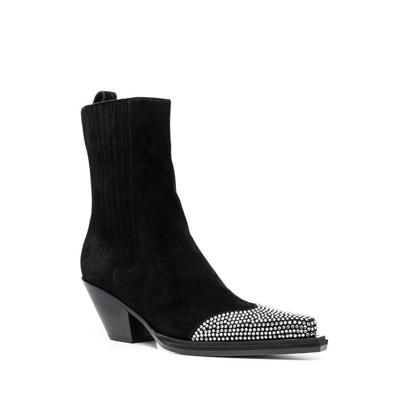 The Austin Rhinestone Studded Ankle Boots - Multiple Colors