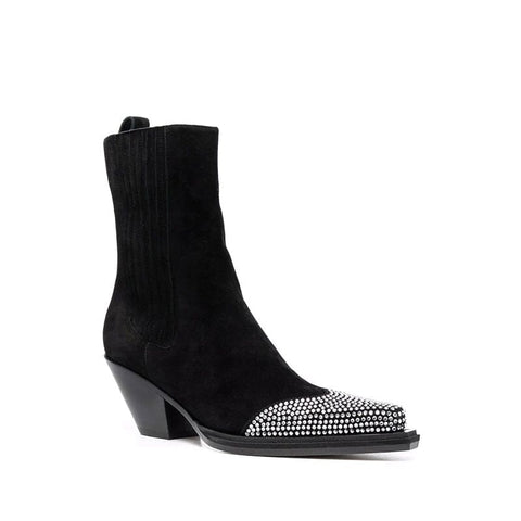 The Austin Rhinestone Studded Ankle Boots - Multiple Colors