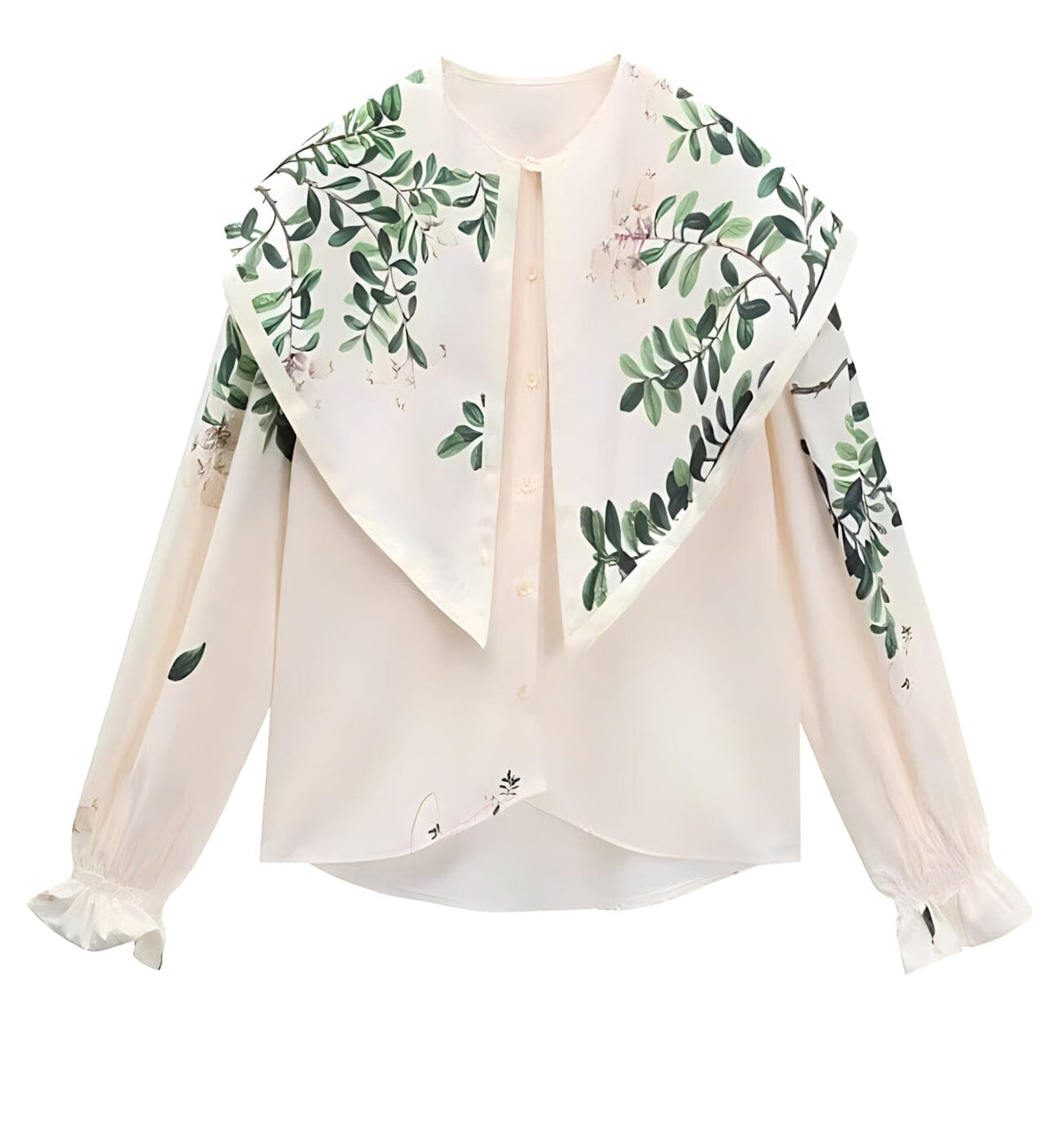 The Vine Long-Sleeve Chiffon Blouse