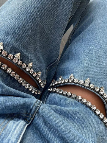 The Raina High-Waisted Denim Pants