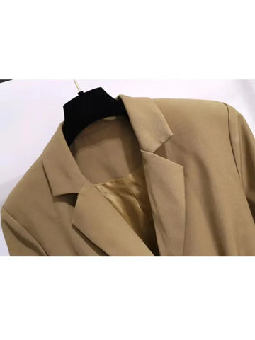 The Lysandra Long Sleeve Belted Blazer - Multiple Colors