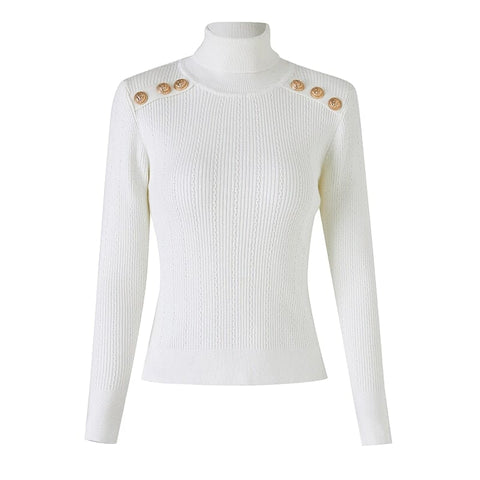 The Leighton Long Sleeve Knitted Turtleneck - Multiple Colors