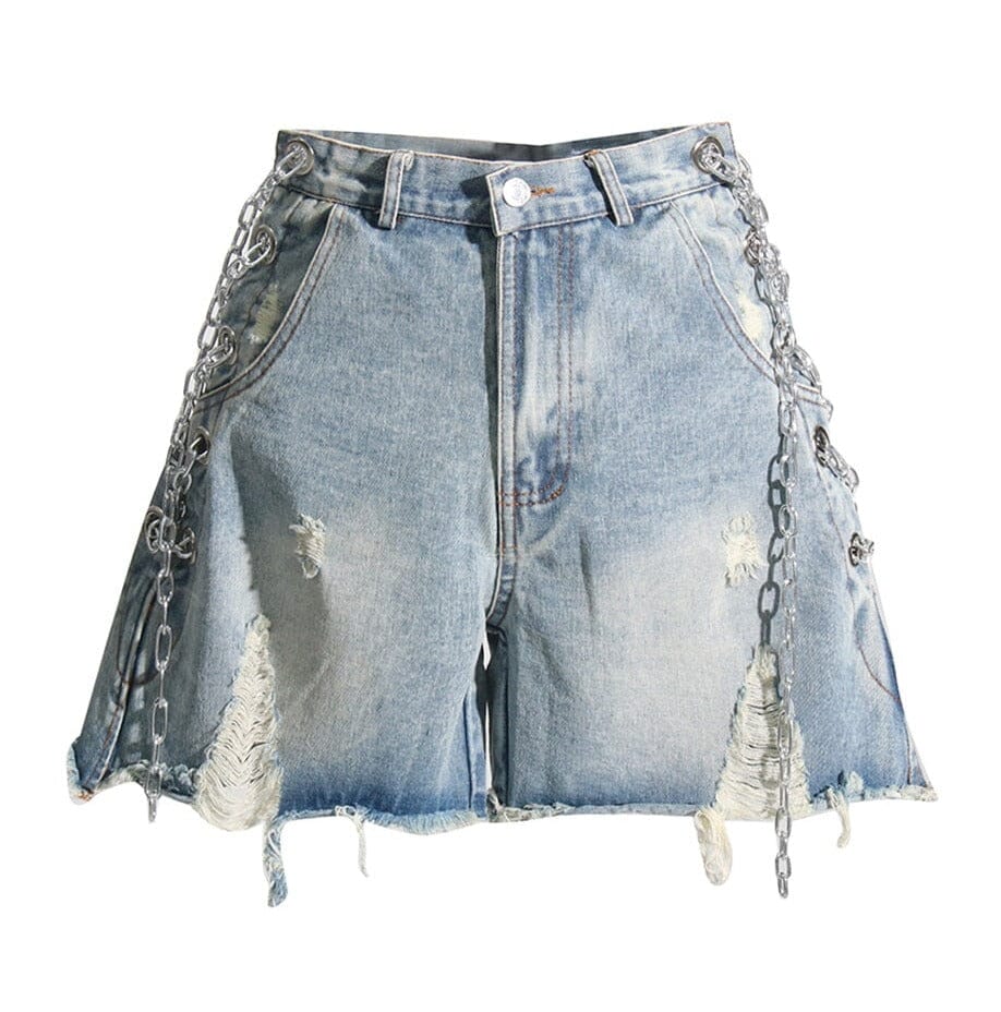 Le short en jean taille haute Calypso