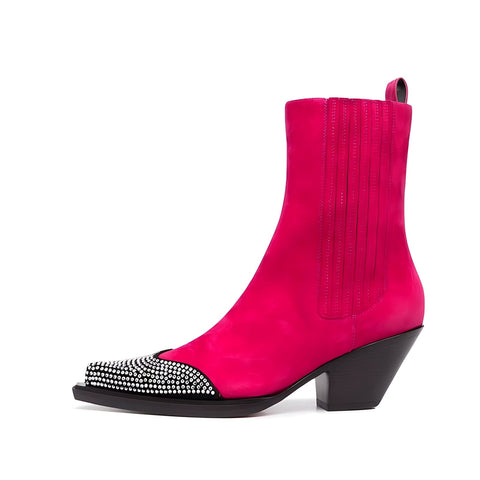 The Austin Rhinestone Studded Ankle Boots - Multiple Colors