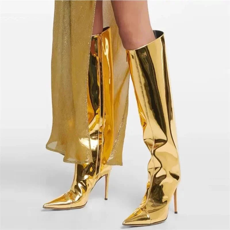 The Mirror Knee-High Boots - Multiple Colors