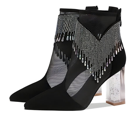 The Dallas Rhinestone Tassel Pumps