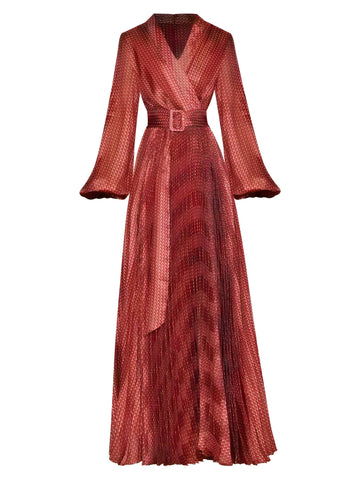 The Sydney Long Sleeve Pleated Dresses - Multiple Colors