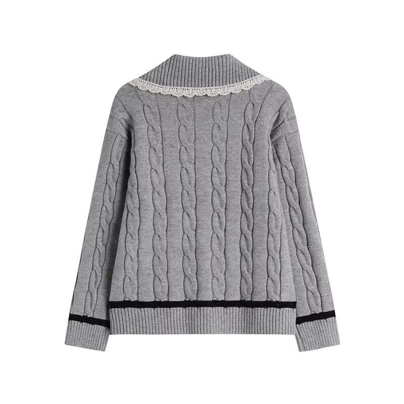 Le cardigan oversize en tricot à manches longues Poppy