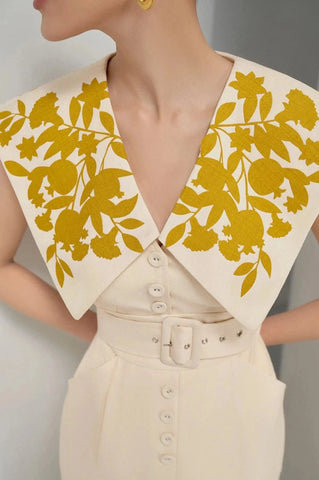 The Ariella Sleeveless Embroidered Dress