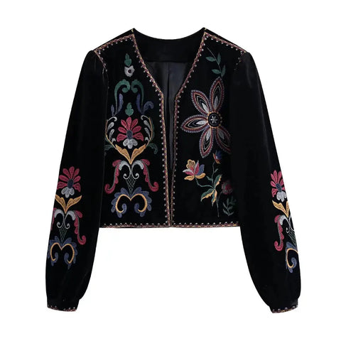 The Iolanthe Embroidered Long Sleeve Blouse