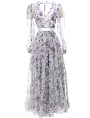 The Winslet Long Sleeve Pleated Dress