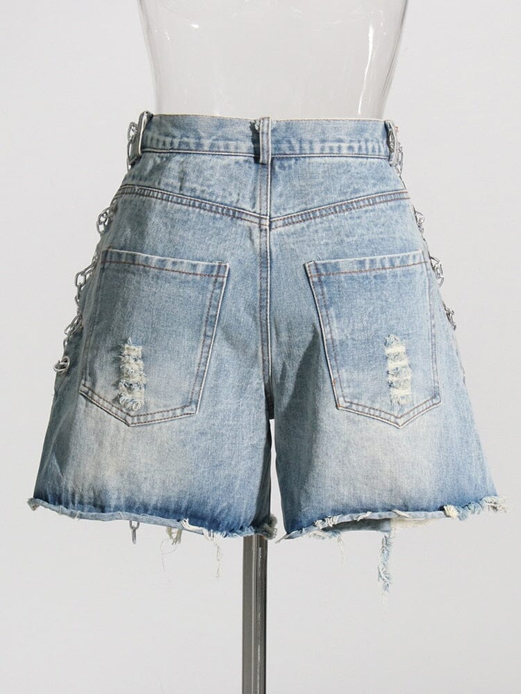 Le short en jean taille haute Calypso