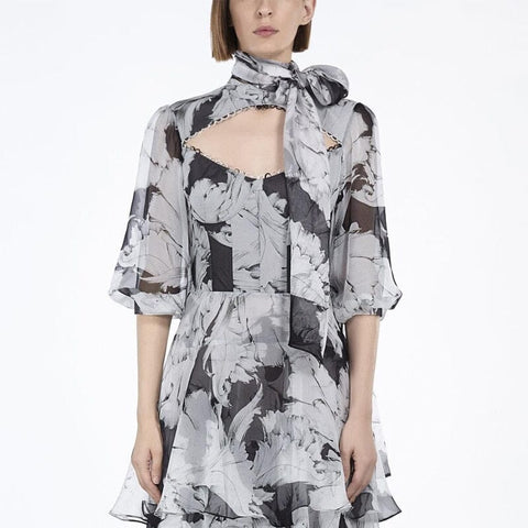 The Georgia Short Sleeve Pleated Dress