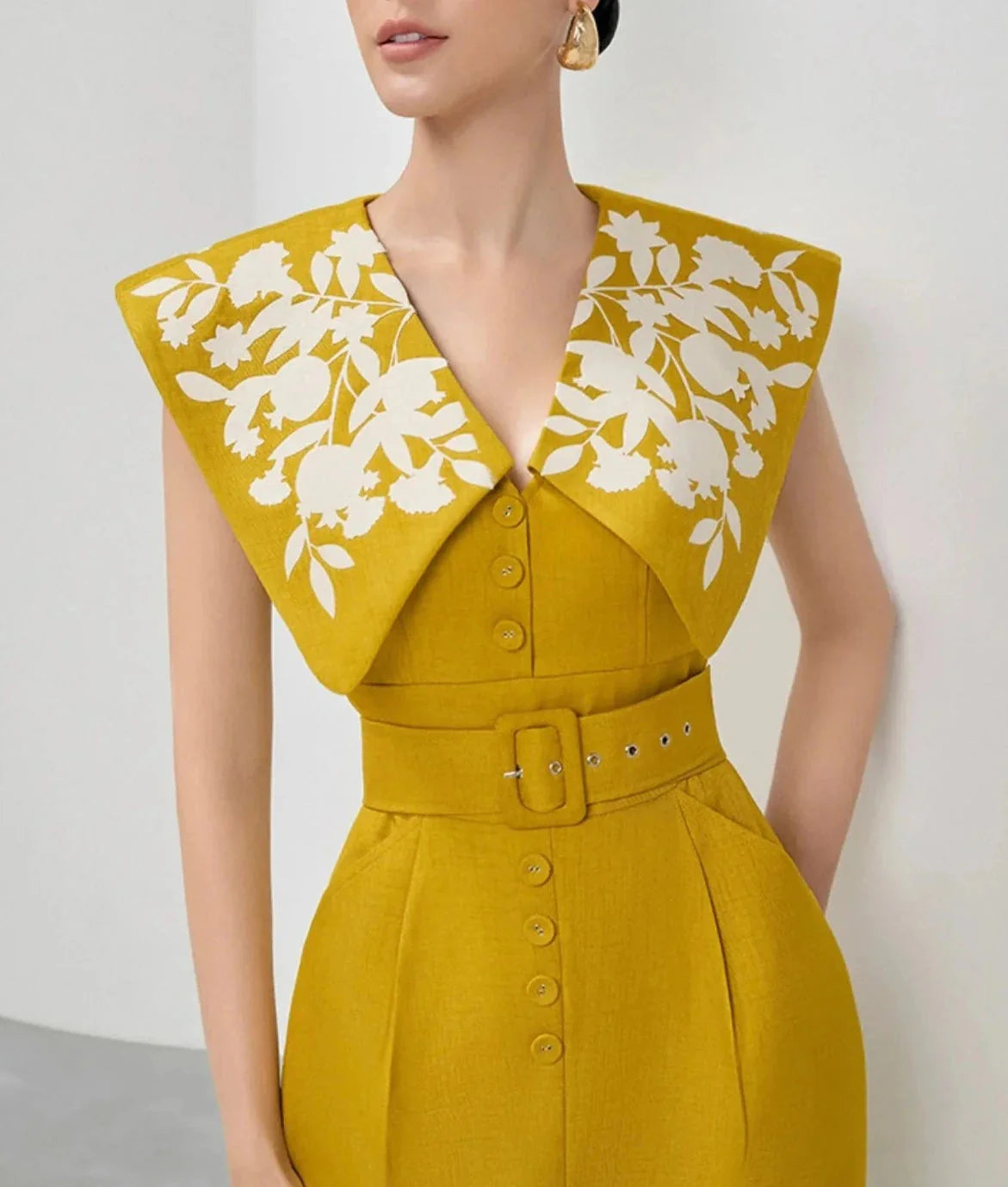 The Ariella Sleeveless Embroidered Dress