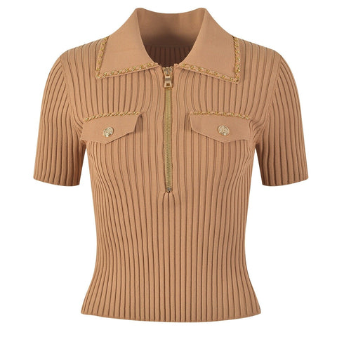 The Blythe Short Sleeve Knitted Polo Shirt - Multiple Colors