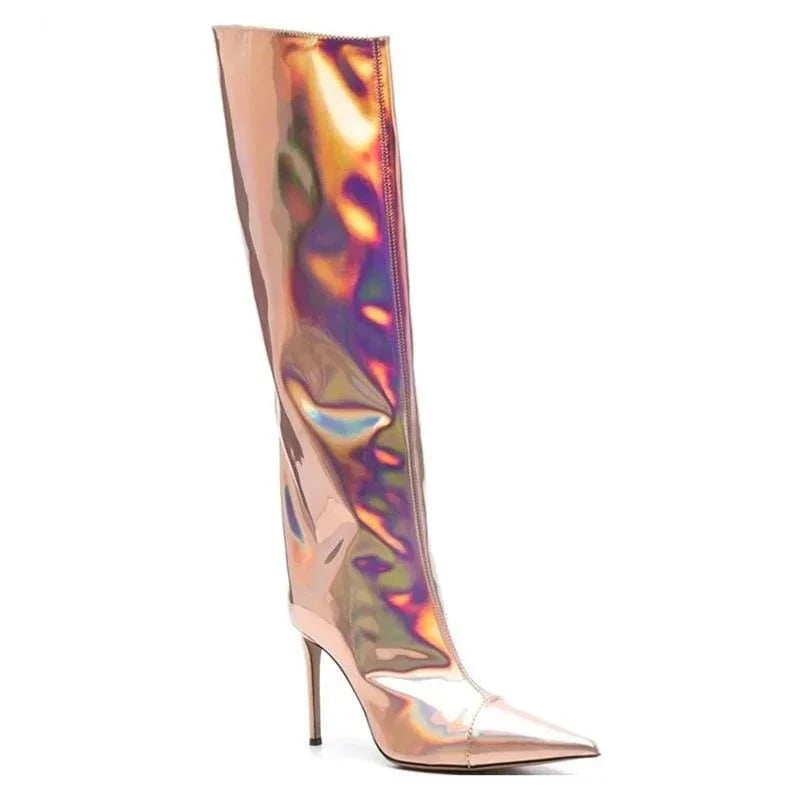 The Mirror Knee-High Boots - Multiple Colors