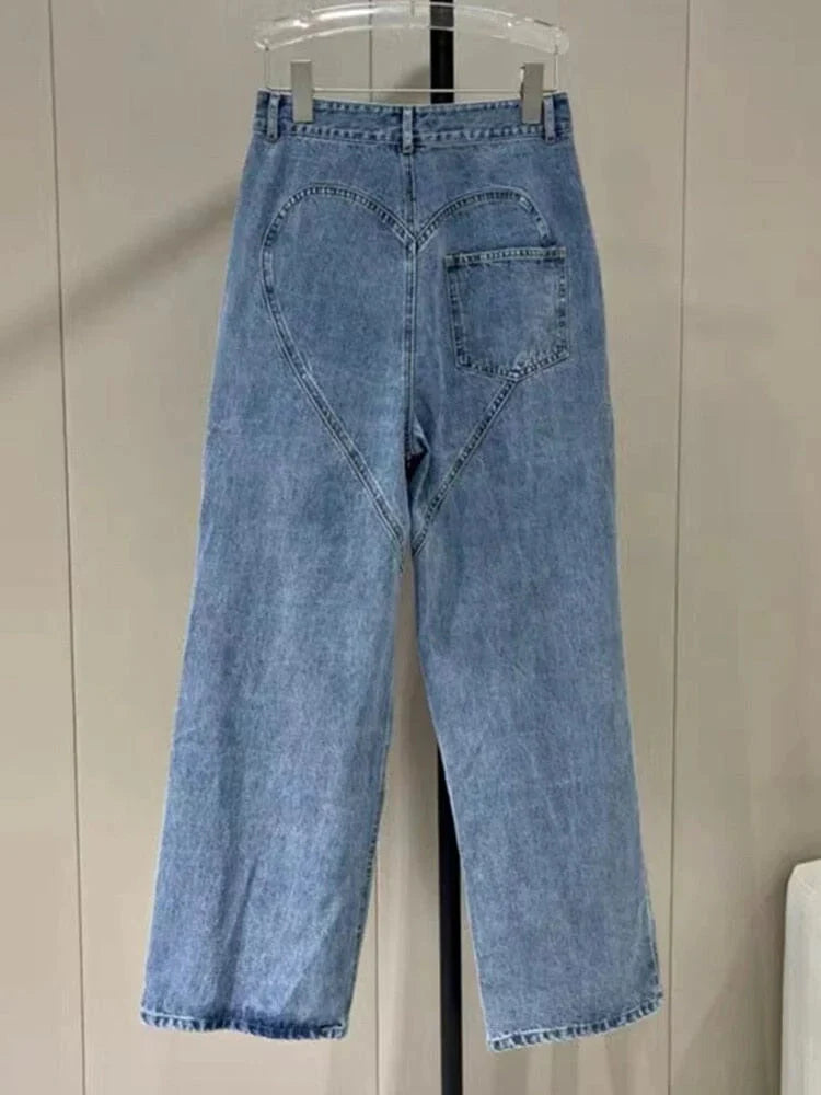 The Raina High-Waisted Denim Pants