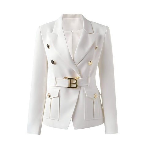 The Bey Long Sleeve Belted Blazer - Multiple Colors