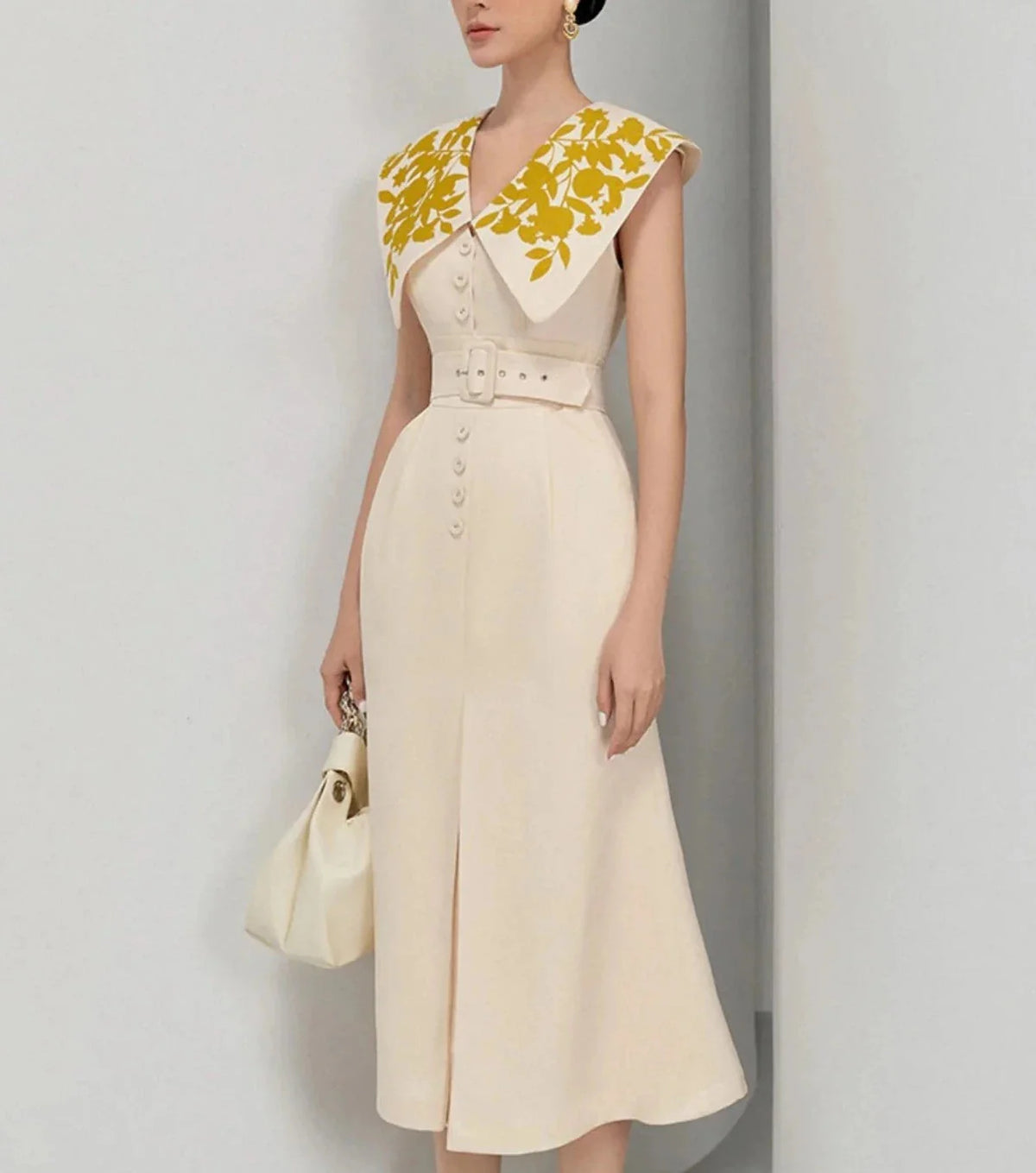 The Ariella Sleeveless Embroidered Dress