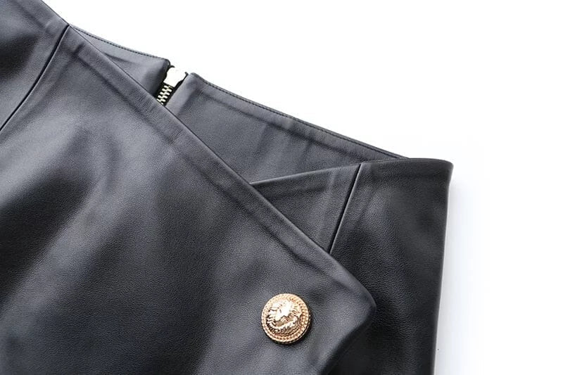 The August Faux Leather Pencil Mini Skirt - Multiple Colors