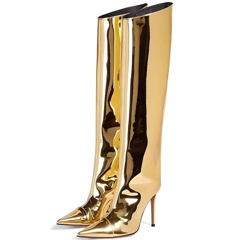 The Mirror Knee-High Boots - Multiple Colors