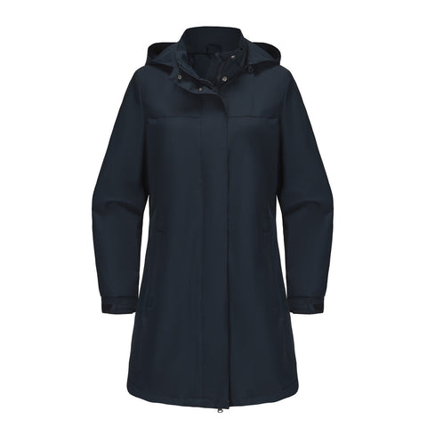 Detachable Hat Waterproof Windbreaker Solid Color Long Sleeve Thin Coat Casual Wear