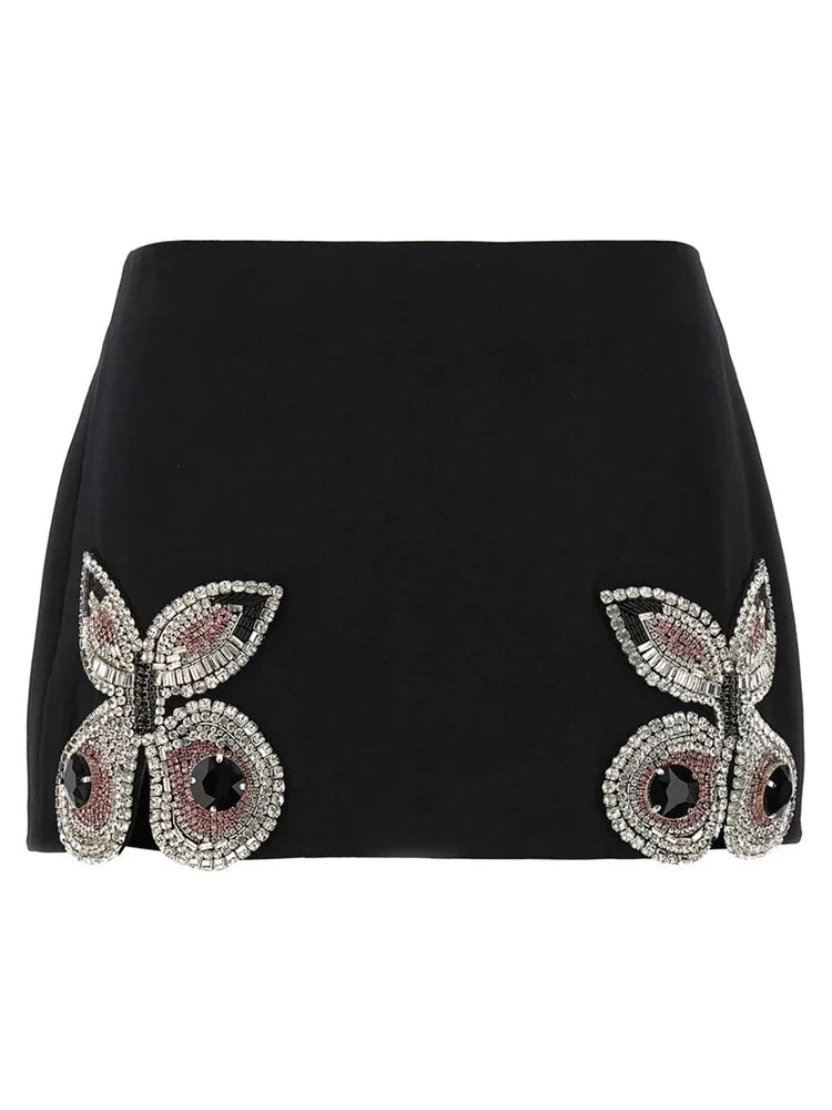 Spliced Diamonds Two Piece Sets For Long Sleeve Blazer Skirt