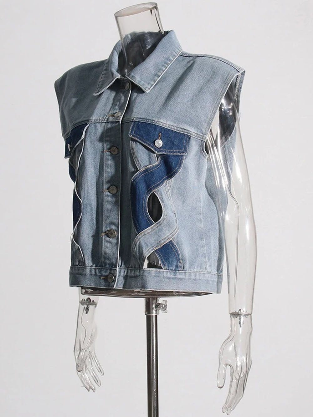 Veste en jean évidée Addison