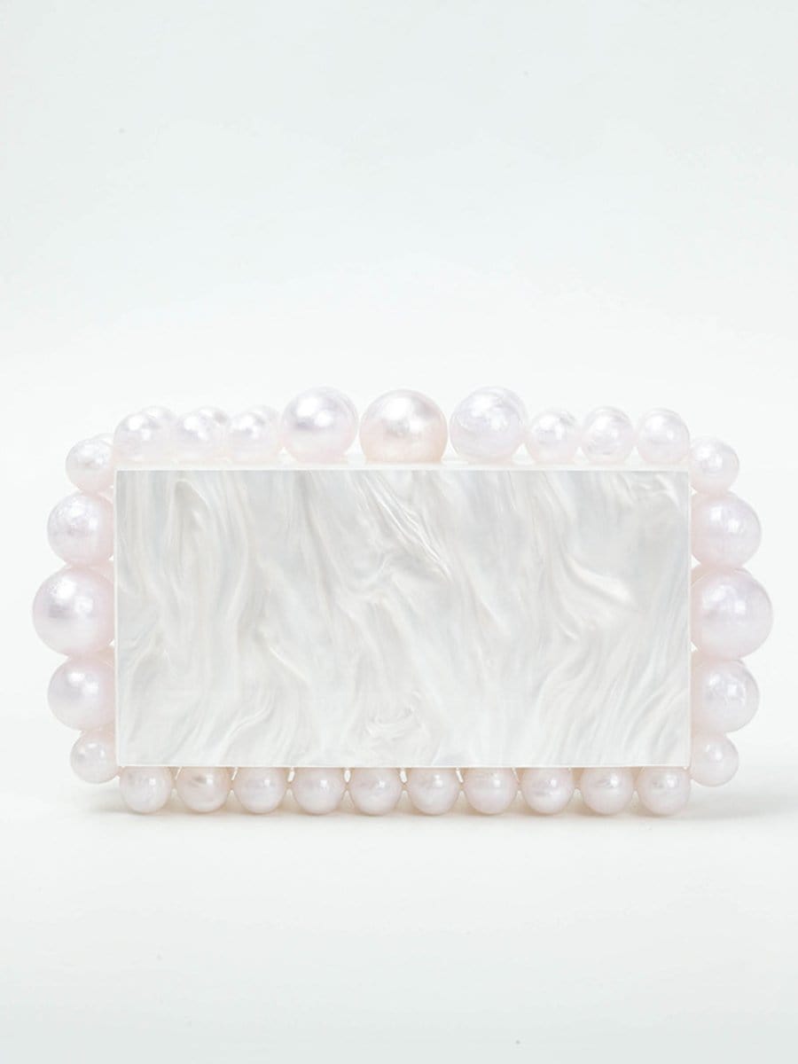 Alana Beaded Acrylic Box Handbag