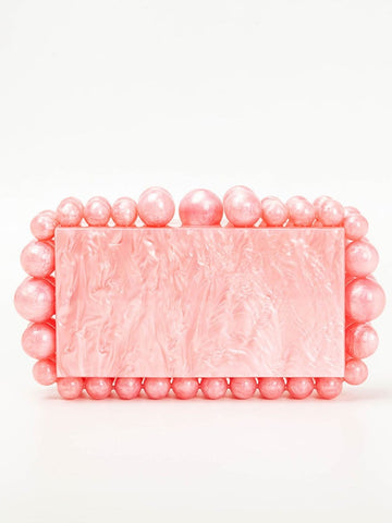 Alana Beaded Acrylic Box Handbag