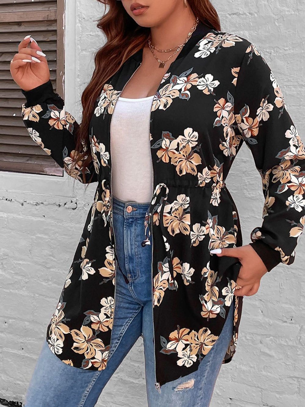 Alisa Trench Floral Jacket