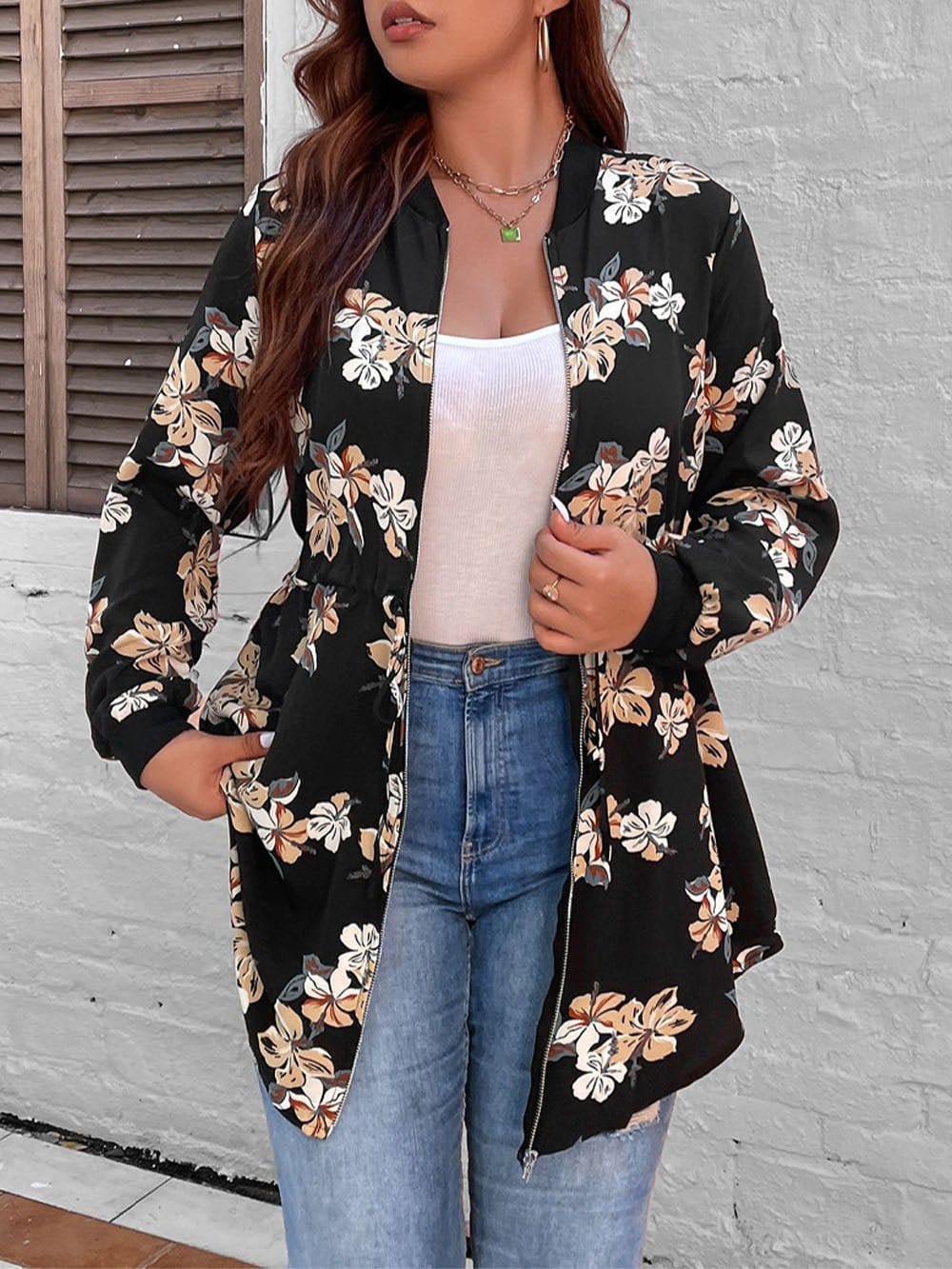 Alisa Trench Floral Jacket